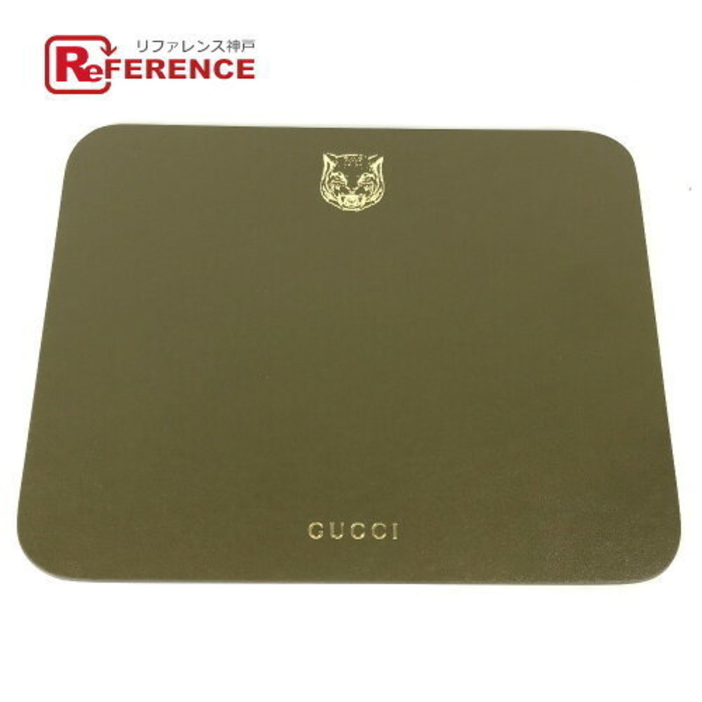 Gucci Tiger Mouse Pad Leather Khaki Green PC Computer Home Decor